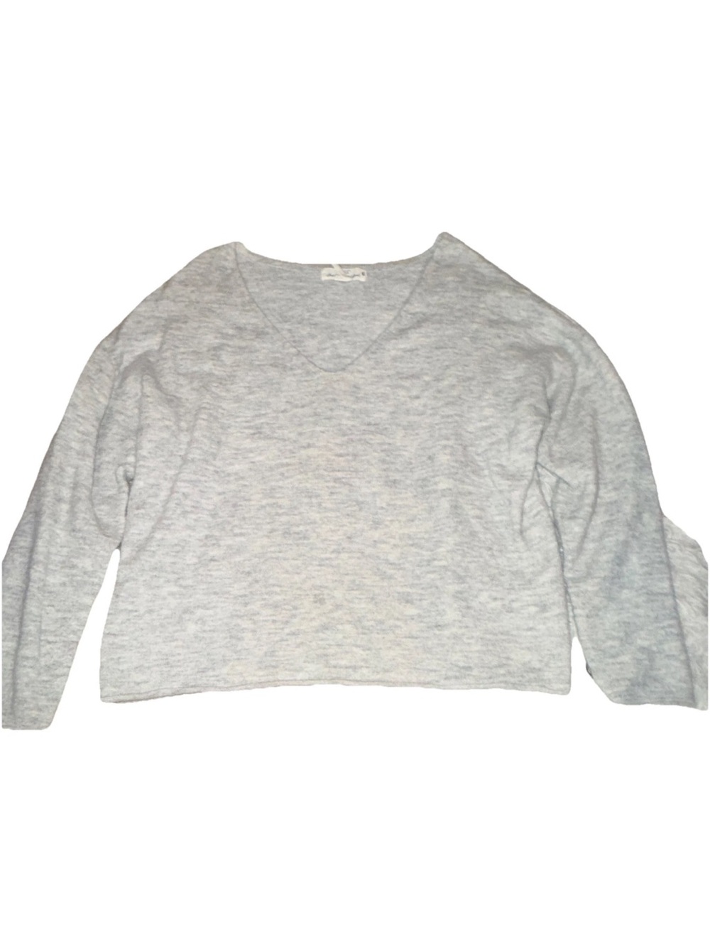 Light Gray V-Neck Women's Sweater